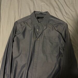 Buckle Black M Gray Standard Fit Dress Shirt